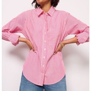 Evereve Kath Striped Cotton Shirt